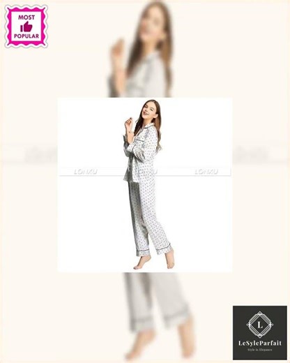 Dotted Silk Women Pajama