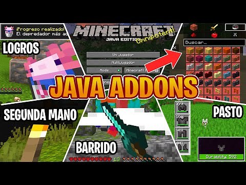 😱TOP 10 ADDONS de JAVA para MINECRAFT PE 1.19 - MODS JAVA PARA MINECRAFT BEDROCK 1.19 - JAVA ADDONS
