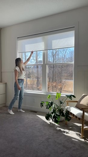 5.4K views · 32 reactions | Simple, chic, and perfect for renters, too!  Watch as @hamiltonhaven5 transforms her space effortlessly with the No-Drill Blinds upgrade. She opted for our Elite Light Filtering Roller Shades in the charming color Vintage Lace with the kid-friendly cordless lift. Ready to upgrade your home? Shop our Easter Sale today and save 45% off your order. | SelectBlinds | Facebook