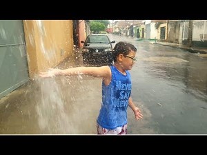 FIRST RAIN SHOWER IN THE STREET!