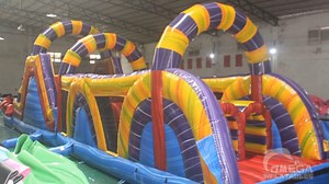 🏷 Inflatable Marble Obstacle Course for Sale ONLY 💰 Price: $2050 📐Size: 46x10x15FT (14x3x4.5M) 🔎Pls check out 2000 designs of #commercialgrade #inflatables from www.omegainflatables.com and feel free to contact us for more discounts! | Omega Inflatables Factory