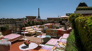This colorful rooftop with a view of the Eiffel Tower has reopened its doors