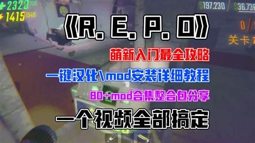 《REPO》萌新入门最全攻略，一键汉化、MOD安装详细教程，80+MOD合集整合包分享，一个视频全部搞定