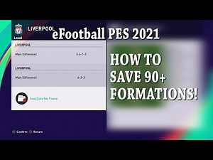 PES 2021: How to save nearly 100 formations!