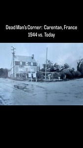 Dead Man’s Corner: Carentan, France. 1944 vs. Today. #dday #NormandyTrip #WW2History #NormandyInvasion #DdayAnniversary #WW2Travel #NormandyBeaches #DdayLandings #WW2Normandy #NormandyTour #DdayMemorial #WW2Sites #NormandyHistory #Dday75 #WW2Traveler #NormandyBattlefields #DdayTour #WW2Remembrance #NormandyExperience #DdayHistory #omahabeach #dday79 #britishhero #britishveteran #WWIIBritishArmy #BandofBrothers #N4OH #walkamongheroes #greatestgeneration #dday80 | Walk Among Heroes