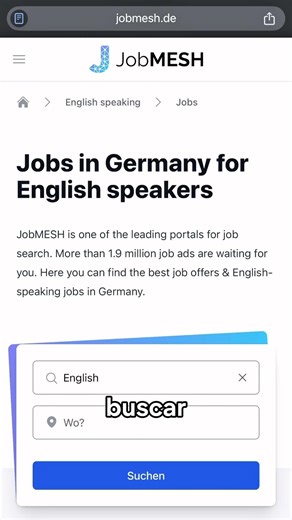 Visit jobmesh.de and find countless English-speaking jobs in Germany 🇩🇪 #Germany
