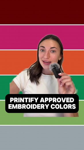 15 Approved Embroidery Thread Colors from Printify