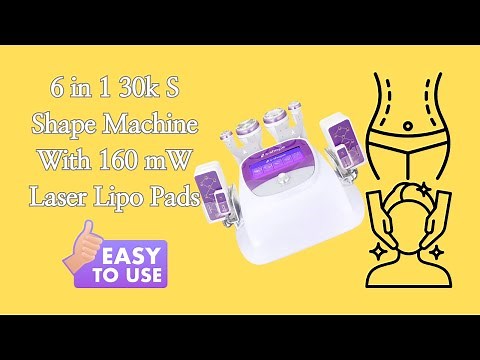 6 in 1 30K S Shape Cavitation Machine With 160mW Laser Lipo Pads: How to Use (tutorial) | SD-45S6SB