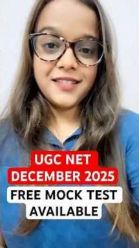 UGC NET DECEMBER 2025 | FREE MOCK TEST | #ugcnet #nta #youtubeshorts