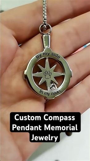 This Necklace Holds a Secret 🖤 Custom Compass Pendant Memorial Jewelry