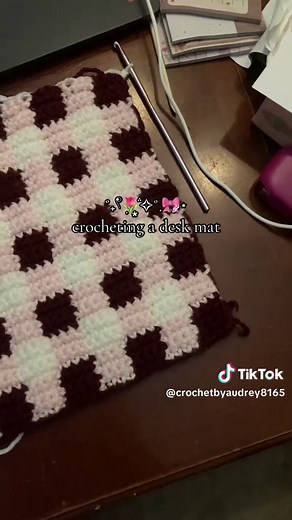 Revamped Crochet Desk Mat with New Colors