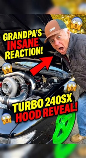 Grandpa Opens the Hood… Finds a TURBO Monster Inside! 😳🔥#nissan #nissan240sx