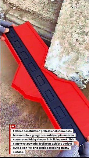 Pro Builder Demonstrates How a Contour Gauge Copies Uneven Corners Perfectly