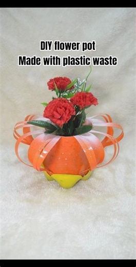 DIY Flower Pot - from Plastic Waste #art #handmade #diy #craft