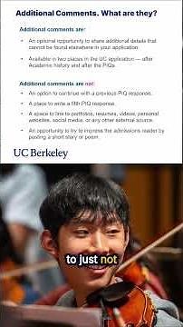 Additional Comments on the UC App: Don't Make These Common Mistakes! #universityofcalifornia