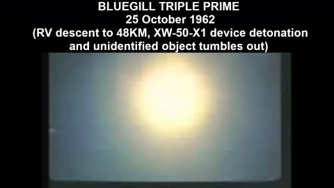 Atlas 8F test and Bluegill Triple Prime test anomalous objects