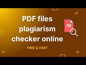 PDF files plagiarism checker online - Free and Fast