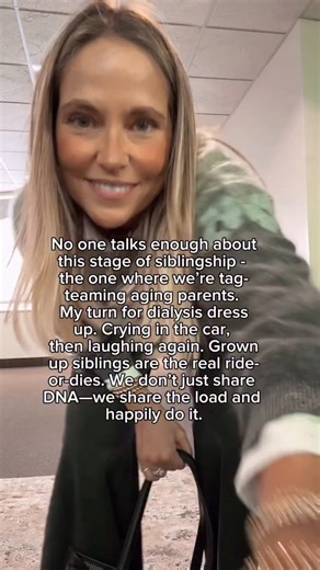 Tiffany + Tegan | T and T Twin Talk on Instagram: "My dad’s with me this week while my sister’s away—and between the dialysis runs and dinner chats, I keep thinking how lucky we are to have each other. Siblings who share the load, laugh through the hard stuff, and show up no matter what. That’s all I really want for my kids… to love each other this much when they’re grown. Like and comment TWINS for links to the outfit. #over40style #over50style #siblings #sandwichgeneration"