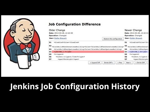 Jenkins Job Configuration History Plugin | Job Config History Revision | Job Diff Side-By-Side View