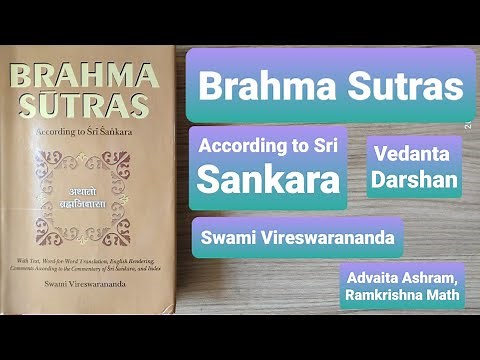 Book Overview: Brahma Sutras Acc to Sri Sankara, Vedanta Darshan, Adi Shankaracharya, Advaita Ashram