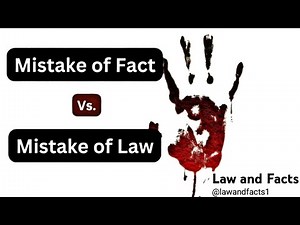 Mistake of Fact and Mistake of Law || Full Details Explanation || @lawandfacts1