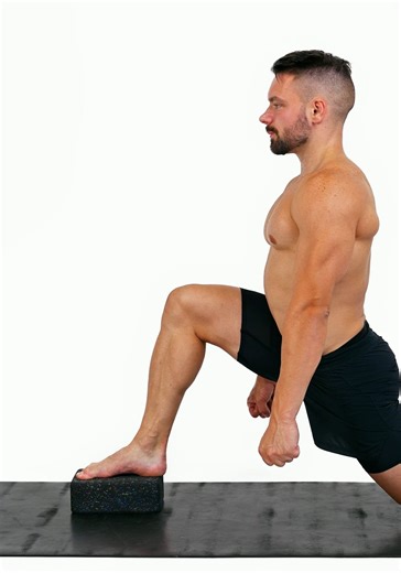 Elevated Dynamic Half Split Back Knee Bent Against the Wall v2