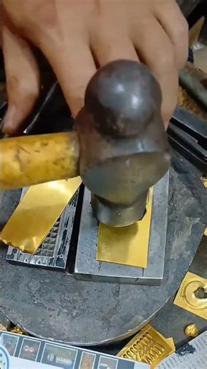 Satisfying Gold Plate Pattern Stamping 🔨