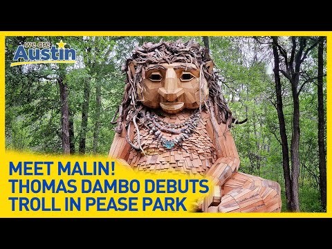 Giant troll sculpture invades Austin park