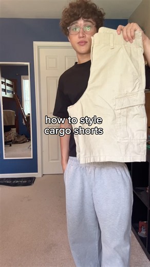 easy cargo shorts outfit you can recreate#mensfashion#cargoshorts#style#challenge#streetwear