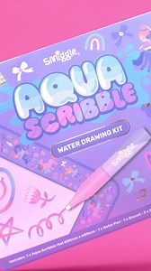 💧 Draw, splash, and repeat! The Aqua Scribble Water Drawing Kit brings mess-free creativity with a water pen, reusable mat, stencils, roller stamper and tray! All in one fun bundle! Plus save 20% for a limited time! #Smiggle #AquaScribble | Smiggle