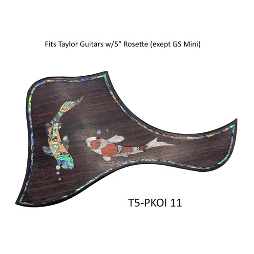 Koi Fish Guitar Pickguard for Taylor: Rosewood, Abalone & Mother-of-pearl Inlay - Etsy