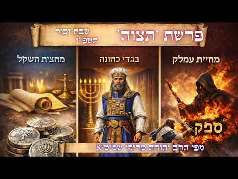 שבת זכור - שיעור מצמרר ומטלטל על עמלק, פורים ופרשת תצווה תשפ"ו - מפי הרב יהודה טריקי שליט"א