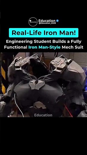 Engineering Student Builds Fully Functional Real-Life Iron Man Mech Suit! #shorts