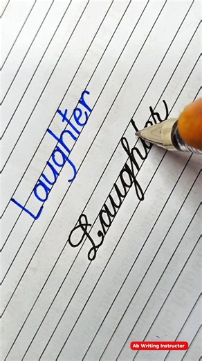 Print Vs Cursive Laughter #shortsfeed #calligraphy #handwriting #shorts #lettering