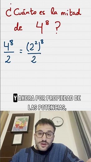 Nadie sabe calcular la mitad de 4⁸ correctamente #shorts #math #challenge