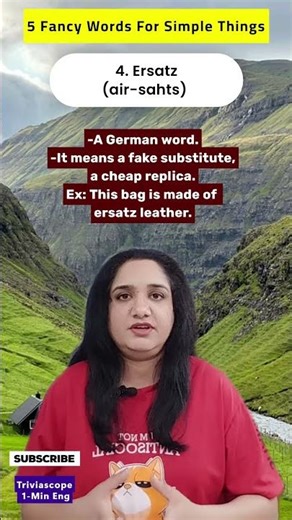 5 Fancy Words For Simple Things | Advanced English Vocabulary #triviatricks #shortsfeed #english