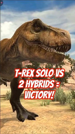 T-Rex Solo Win Against TWO Hybrids! Epic Jurassic World Alive Battle