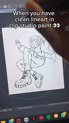 So satisfying 😎 Look up ID 1759448 on the Clip Studio Assets store to get this auto-action! Video by @aurie.a Check out the artist: https://www.instagram.com/aurie.a/ | CLIP STUDIO PAINT