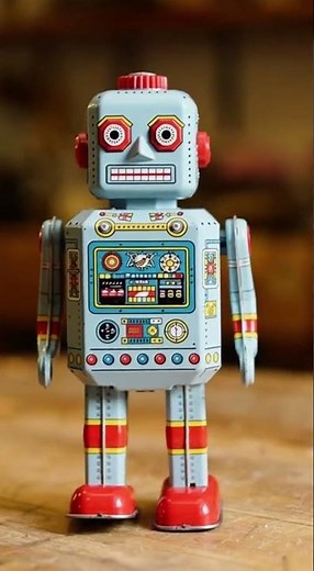 Vintage Tin Robot Toy 🤖 | Classic Retro Fun