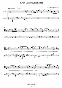 Swan Lake, Op. 20a – No. 1 Scene (Swan Theme) (Advanced Level) (Tchaikovsky) - Cello Sheet Music