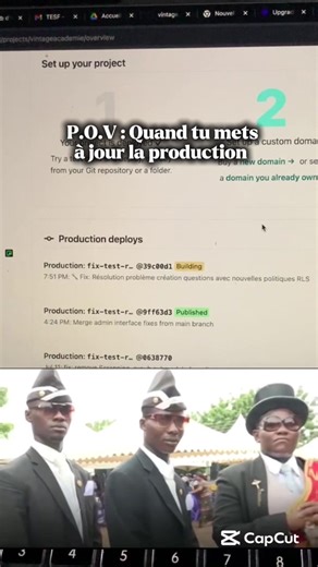 Prod mise à jour 😵‍💫 #DevLife #povdev #bugprod #codeur #webdev