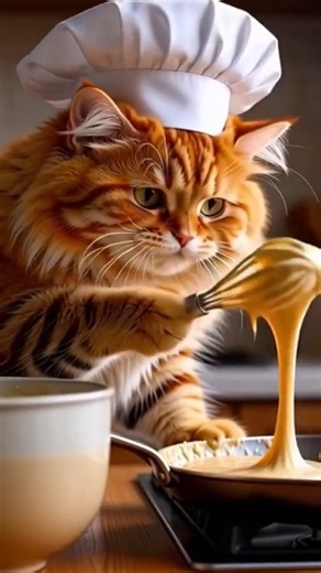 “Cat Chef vs Kitchen 😂 Cute & Funny Animal Cooking Video”