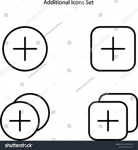 Additional Icons Set Isolated On White Stock Vector (Royalty Free) 2039138453 | Shutterstock