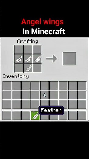 Crafting angel wings in Minecraft🥀... #minecraft