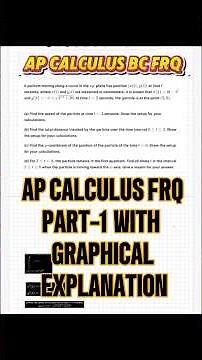 AP calculus BC FRQ part. 1. With graphical explanation #calculus #calc #apcalculus