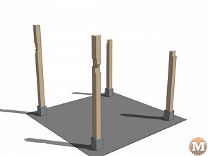 Timber Frame Style Pavilion Plan - Etsy