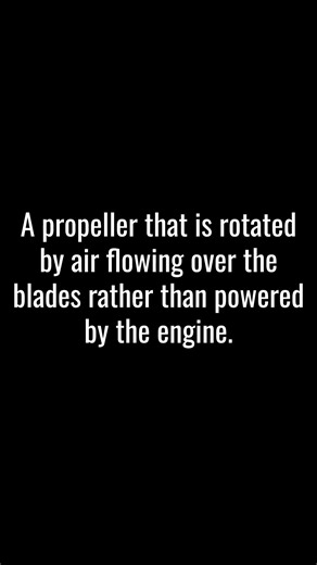 WINDMILLING PROPELLER