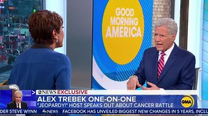 1M views · 10K reactions | Jeopardy! host Alex Trebek to Robin Roberts after being asked how he is doing: “My oncologist says I’m doing well even though I don’t always feel it.” gma.abc/2WeSOBT | Good Morning America | Facebook
