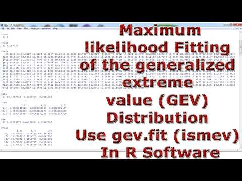 Maximum likelihood Fitting generalized extreme value (GEV) Distribution gev.fit (ismev) R Software