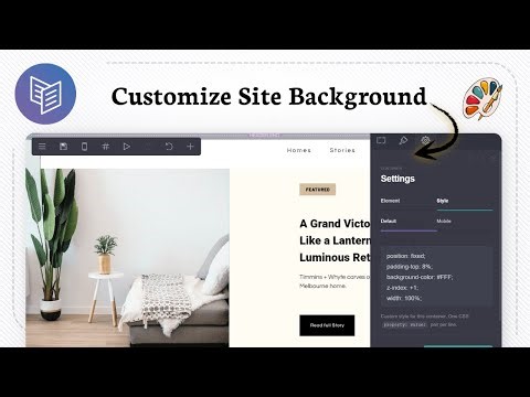 How to add background image on Carrd (Site Appearance)